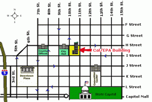 Map of Downtown Showing CalEPA