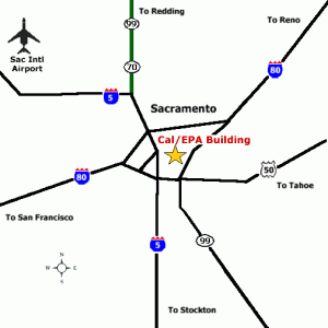 Map of Freeways Showing CalEPA