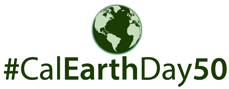 Earth Day logo with hashtag #CalEarthDay50
