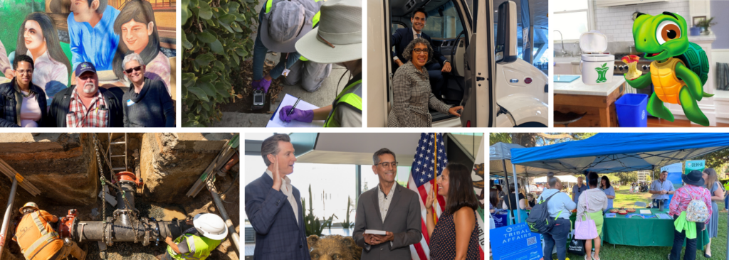 A collage of 7 photos from CalEPA activities.